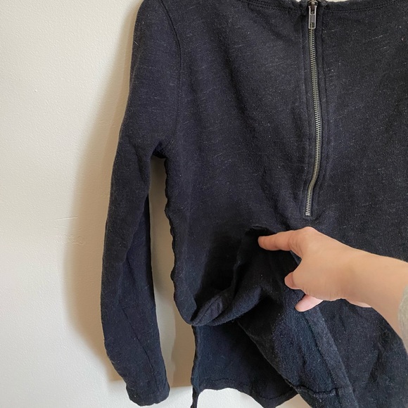 J. Crew Heathered Hi-Lo Scoopneck Tunic Sweatshirt - Picture 4 of 6